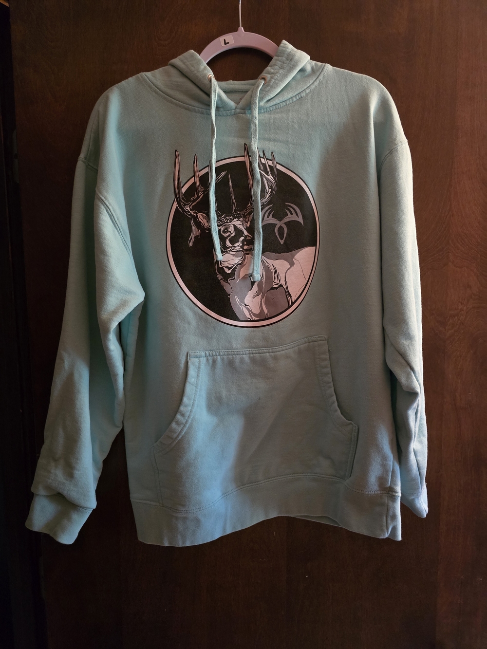 Women’s Seafoam Hoodie with Deer Graphic